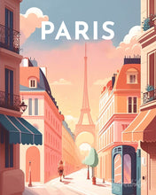Laden Sie das Bild in den Galerie-Viewer, Diamond Painting – Reiseplakat Paris I – 40 x 50 cm auf Keilrahmen gespannt