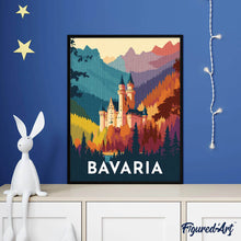 Laden Sie das Bild in den Galerie-Viewer, Diamond Painting – Reiseplakat Bayern