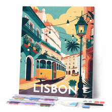 Laden Sie das Bild in den Galerie-Viewer, Diamond Painting – Reiseplakat Lissabon