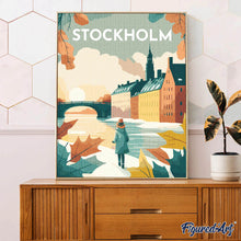 Laden Sie das Bild in den Galerie-Viewer, Diamond Painting – Reiseplakat Stockholm