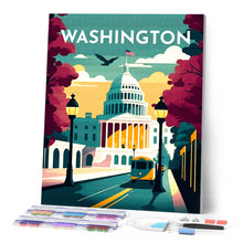 Laden Sie das Bild in den Galerie-Viewer, Diamond Painting – Reiseposter Washington