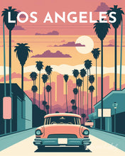 Laden Sie das Bild in den Galerie-Viewer, Diamond Painting – Reiseposter Los Angeles