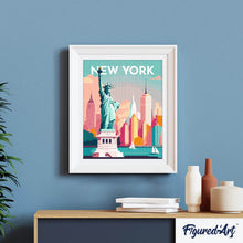 Laden Sie das Bild in den Galerie-Viewer, Diamond Painting – Reiseposter New York