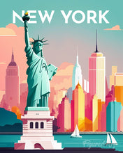 Laden Sie das Bild in den Galerie-Viewer, Diamond Painting – Reiseposter New York