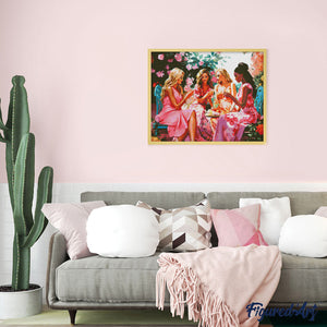 Diamond Painting - Toast der Divas im Garten