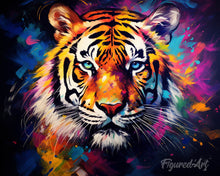 Laden Sie das Bild in den Galerie-Viewer, Diamond Painting - Tiger Farbenfroh Abstrakt