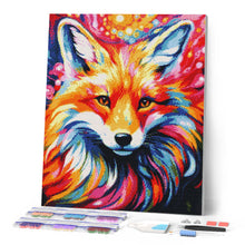 Laden Sie das Bild in den Galerie-Viewer, Diamond Painting - Fuchs Farbenfroh Abstrakt