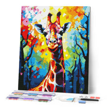 Laden Sie das Bild in den Galerie-Viewer, Diamond Painting - Giraffe Farbenfroh Abstrakt