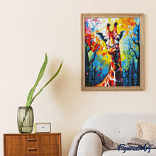 Laden Sie das Bild in den Galerie-Viewer, Diamond Painting - Giraffe Farbenfroh Abstrakt