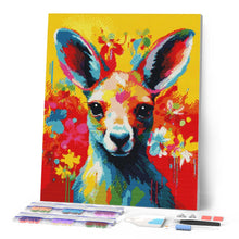 Laden Sie das Bild in den Galerie-Viewer, Diamond Painting - Känguru Farbenfroh Abstrakt