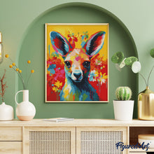 Laden Sie das Bild in den Galerie-Viewer, Diamond Painting - Känguru Farbenfroh Abstrakt