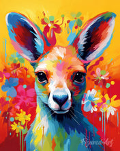 Laden Sie das Bild in den Galerie-Viewer, Diamond Painting - Känguru Farbenfroh Abstrakt