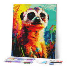 Laden Sie das Bild in den Galerie-Viewer, Diamond Painting - Erdmännchen Farbenfroh Abstrakt