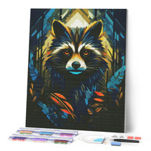 Laden Sie das Bild in den Galerie-Viewer, Diamond Painting – Waschbär Art Deco