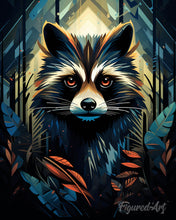 Laden Sie das Bild in den Galerie-Viewer, Diamond Painting – Waschbär Art Deco