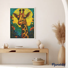 Laden Sie das Bild in den Galerie-Viewer, Diamond Painting - Giraffe Art Deco – 40 x 50 cm auf Keilrahmen gespannt