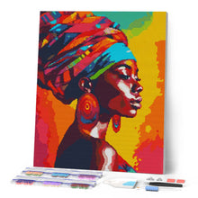 Laden Sie das Bild in den Galerie-Viewer, Diamond Painting - Lebhafte Afrikanische Dame