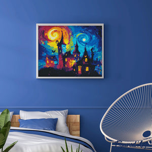 Diamond Painting - Fantasie Schloss – 40 x 50 cm auf Keilrahmen gespannt