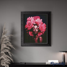 Laden Sie das Bild in den Galerie-Viewer, Diamond Painting - Pfingstrosen Haar Dame