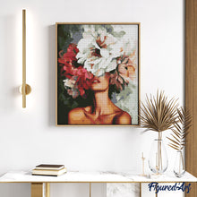 Laden Sie das Bild in den Galerie-Viewer, Diamond Painting - Schönheit hinter Blumen
