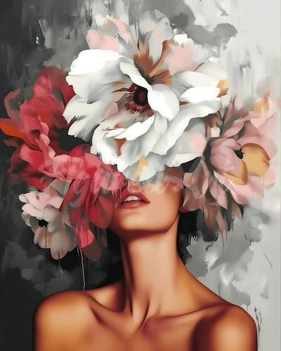 Diamond Painting - Schönheit hinter Blumen