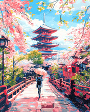 Laden Sie das Bild in den Galerie-Viewer, Diamond Painting - Kyoto in voller Blüte