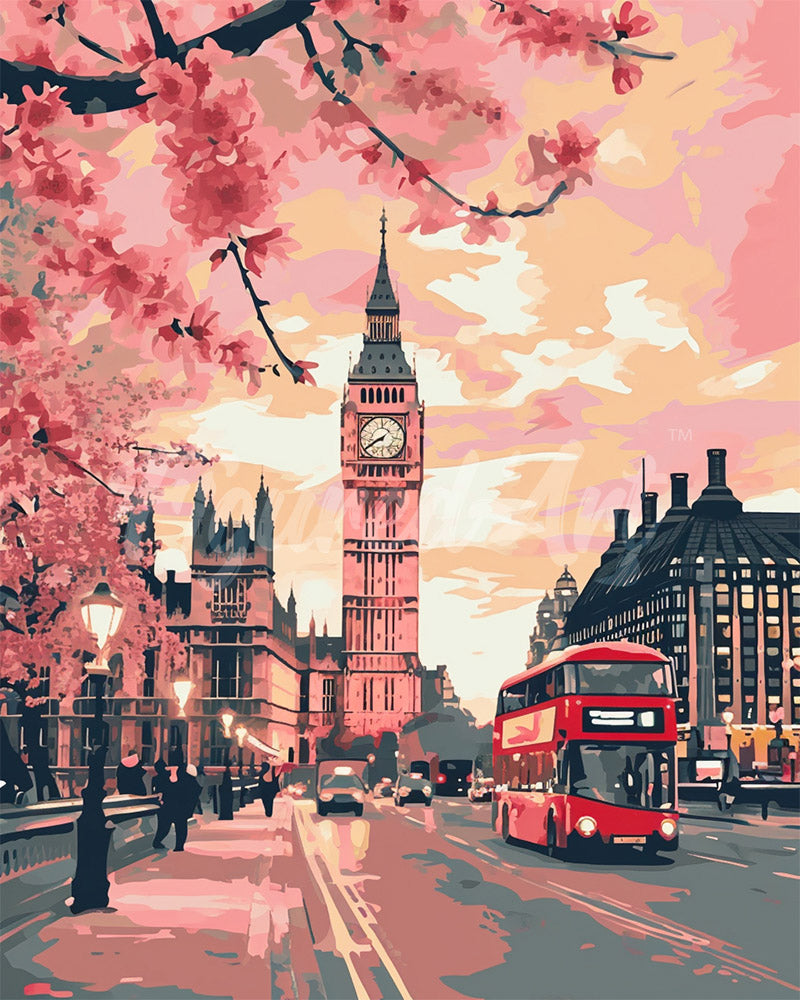 Diamond Painting - London in voller Blüte