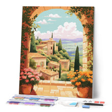 Laden Sie das Bild in den Galerie-Viewer, Diamond Painting - Toskana in voller Blüte – 40 x 50 cm auf Keilrahmen gespannt
