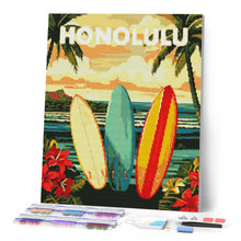 Laden Sie das Bild in den Galerie-Viewer, Diamond Painting - Reiseposter Honolulu