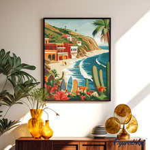 Laden Sie das Bild in den Galerie-Viewer, Diamond Painting - Küsten-Surfen – 40 x 50 cm auf Keilrahmen gespannt