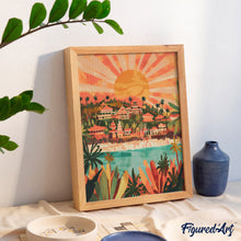 Laden Sie das Bild in den Galerie-Viewer, Diamond Painting - Bali Sonnenaufgang