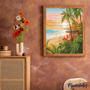 Diamond Painting - Surfclub – 40 x 50 cm auf Keilrahmen gespannt