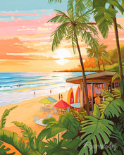 Laden Sie das Bild in den Galerie-Viewer, Diamond Painting - Surfclub – 40 x 50 cm auf Keilrahmen gespannt