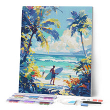 Laden Sie das Bild in den Galerie-Viewer, Diamond Painting - Sonniger Strandtag – 40 x 50 cm auf Keilrahmen gespannt