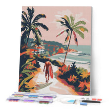 Laden Sie das Bild in den Galerie-Viewer, Diamond Painting - Küstenspaziergang – 40 x 50 cm auf Keilrahmen gespannt