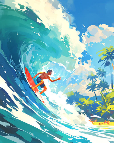 Diamond Painting - Surfen in Hawaii