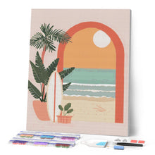 Laden Sie das Bild in den Galerie-Viewer, Diamond Painting - Bogen zum Meer – 40 x 50 cm auf Keilrahmen gespannt