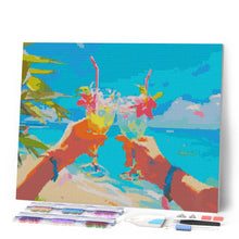 Laden Sie das Bild in den Galerie-Viewer, Diamond Painting - Strand-Toast – 40 x 50 cm auf Keilrahmen gespannt