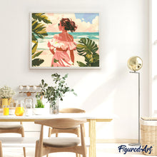 Laden Sie das Bild in den Galerie-Viewer, Diamond Painting - Liebliches Mädchen am Meer