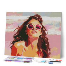 Laden Sie das Bild in den Galerie-Viewer, Diamond Painting - Freude am Strand – 40 x 50 cm auf Keilrahmen gespannt