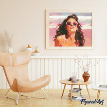 Laden Sie das Bild in den Galerie-Viewer, Diamond Painting - Freude am Strand – 40 x 50 cm auf Keilrahmen gespannt