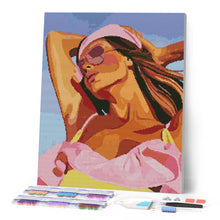Laden Sie das Bild in den Galerie-Viewer, Diamond Painting - Sonnengeküsstes Mädchen