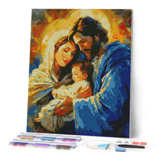 Laden Sie das Bild in den Galerie-Viewer, Diamond Painting - Heilige Familie – 40 x 50 cm auf Keilrahmen gespannt