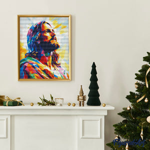 Diamond Painting - Strahlende Herrlichkeit Jesu – 40 x 50 cm auf Keilrahmen gespannt