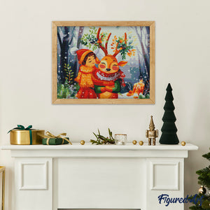 Diamond Painting - Weihnachtliche Waldfreunde