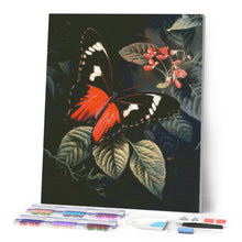 Laden Sie das Bild in den Galerie-Viewer, Diamond Painting - Moneta Langflügelfalter und Laub
