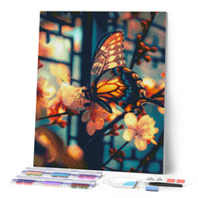 Laden Sie das Bild in den Galerie-Viewer, Diamond Painting - Schmetterling und Kirschblüten