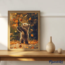 Laden Sie das Bild in den Galerie-Viewer, Diamond Painting - Bär und fallende Blätter
