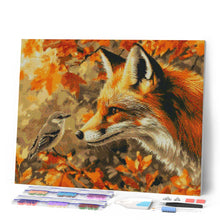 Laden Sie das Bild in den Galerie-Viewer, Diamond Painting - Fuchs und Vogel im Herbst