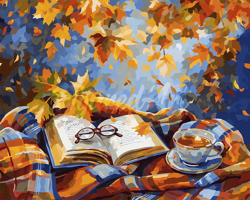 Diamond Painting - Herbst-Leseauszeit